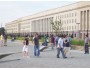 Students visit the 9-11 Memorial at the Pentagon